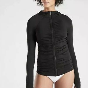 Athleta Crosscurrent UPF black zip-up